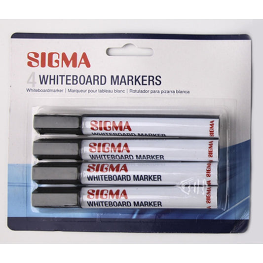 SIGMA Marker Whiteboard Negru 4 bucati