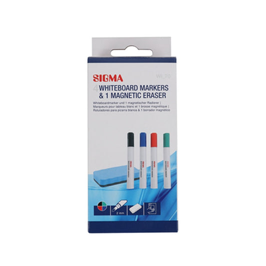 SIGMA Markere + Burete Pentru Whiteboard