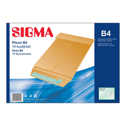 SIGMA Plic B4 Cu Burduf 4 cm 130G 10 bucati