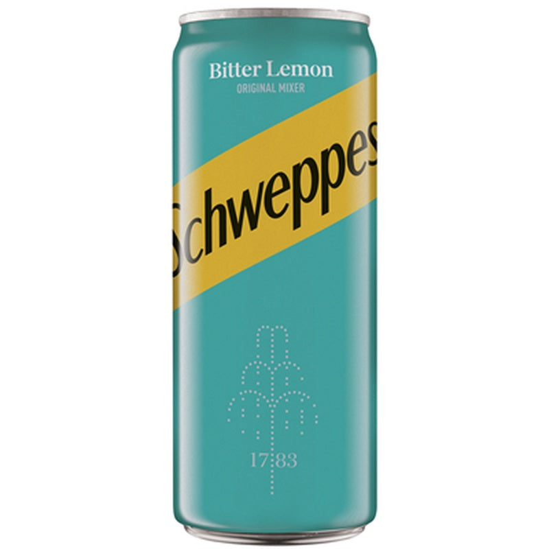 Schweppes Bitter Lemon Bautura Racoritoare Carbogazoasa Doza SGR  0,33 L