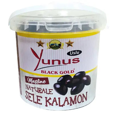 YUNUS Masline Negre Calibru 280-320 700 g - WALTI