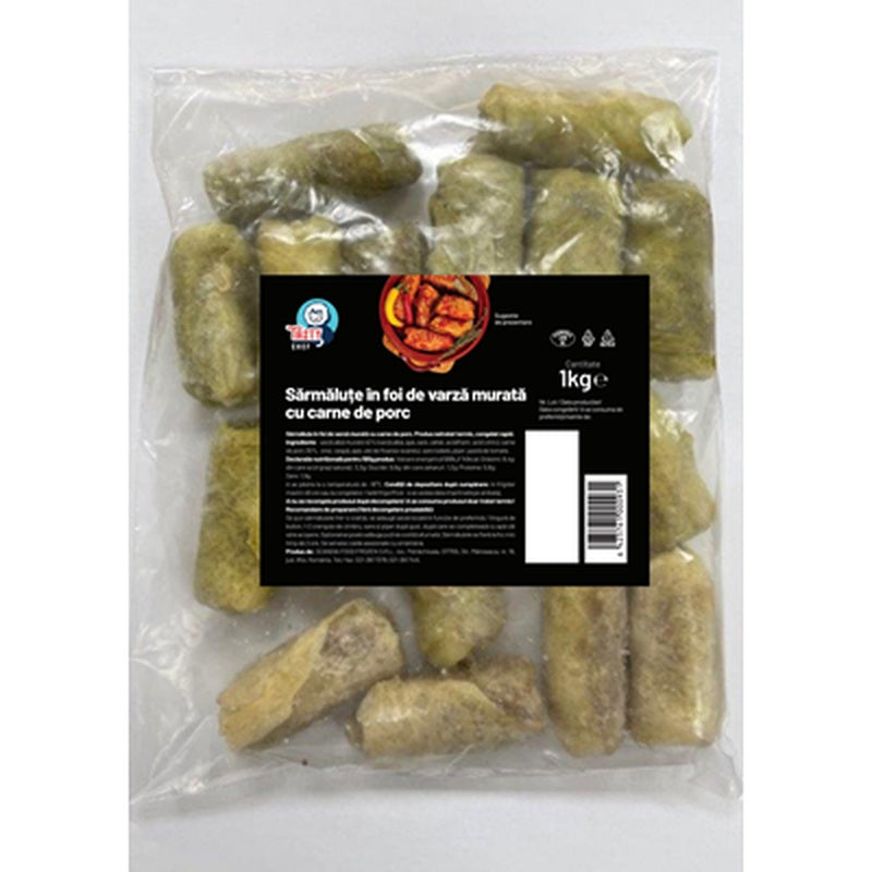 TASTY Sarmale in Foi de Varza cu Carne de Porc 1 Kg ❄
