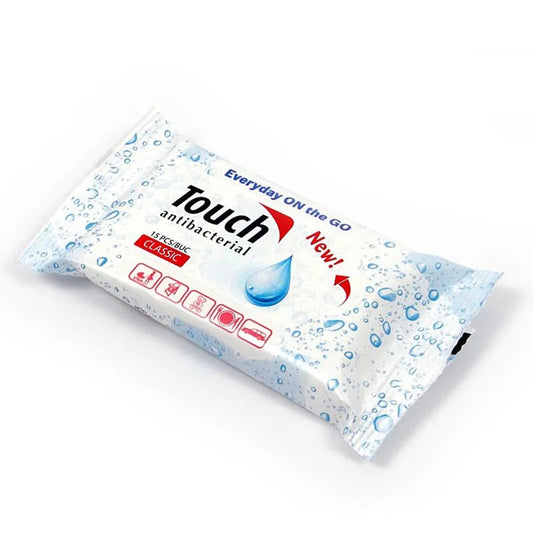 TOUCH Servetele Umede Antibacteriene Clasic 15 bucati
