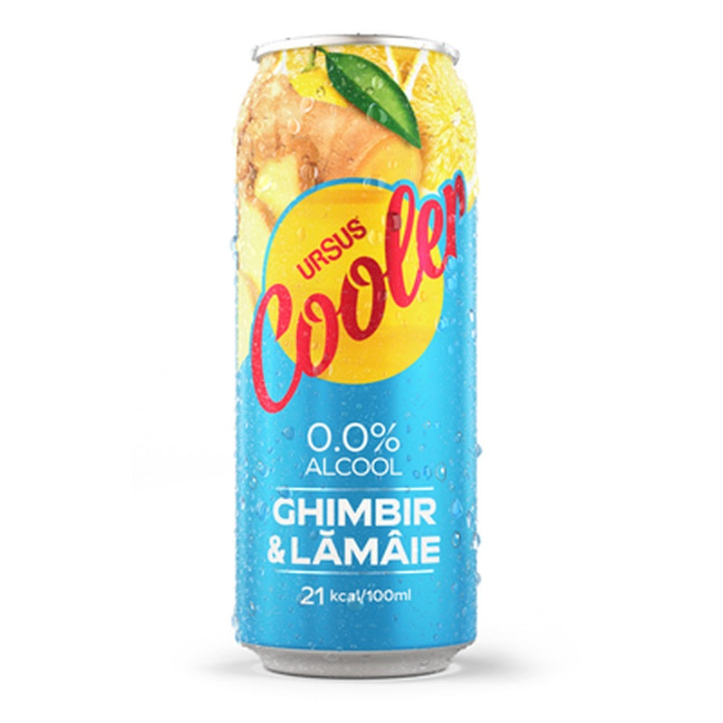 URSUS Cooler Ghimbir & Lamaie 0,0% SGR 4 x 0,5 L