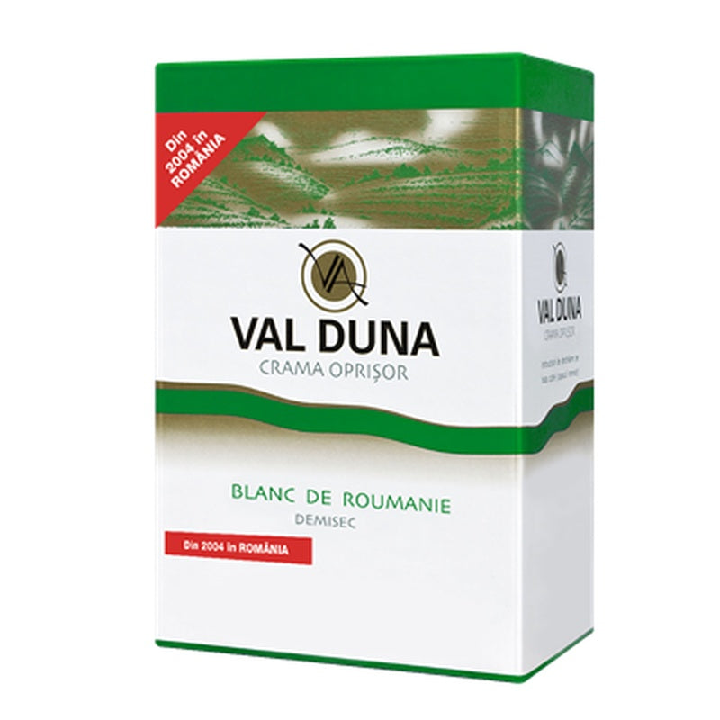 VAL DUNA Crama Oprisor Blanc De Roumanie Vin Alb Demisec 10 L