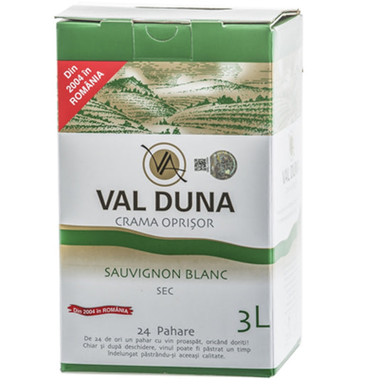VAL DUNA Crama Oprisor Sauvignon Blanc Vin Alb Demisec 3 L
