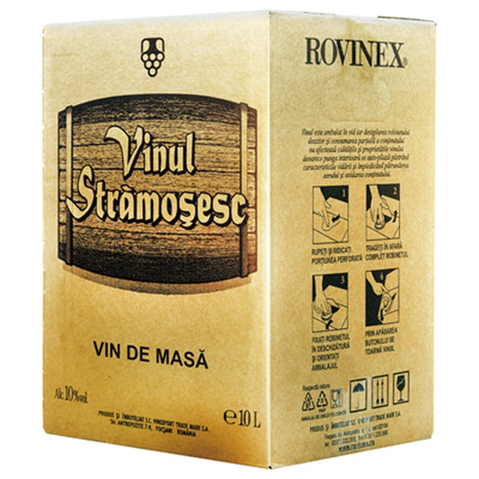VINUL STRAMOSESC Vin Alb Demisec Bax in box 10 L