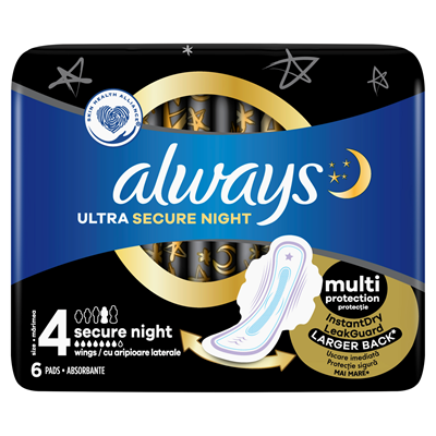 always Ultra Absorbante pentru Timpul Noptii Numarul 4 6 bucati