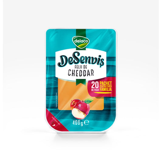 delaco DeSenvis Cheddar Felii 400 g