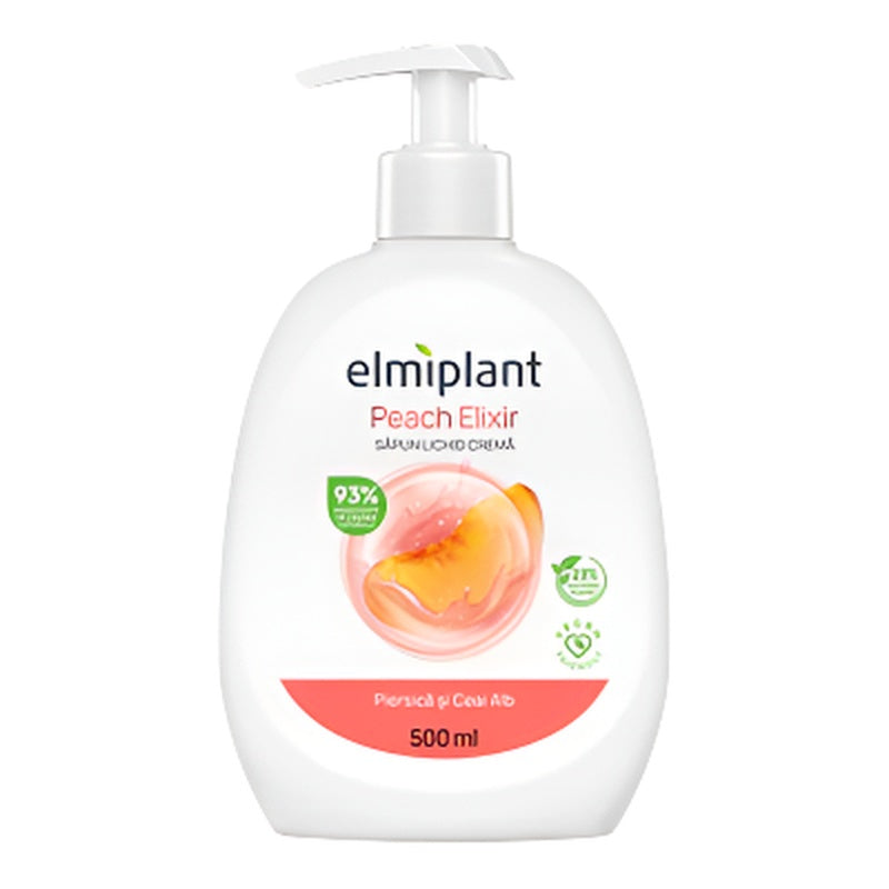 elmiplant Sapun Lichid Piersică și Ceai Alb 500 ml