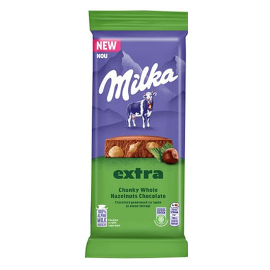 milka Ciocolata Lapte si Alune Intregi 190 g