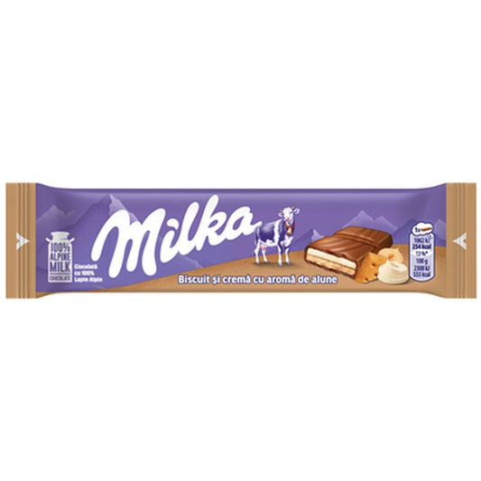 milka Ciocolata Lapte si Crema de Alune si Biscuiti 46 g