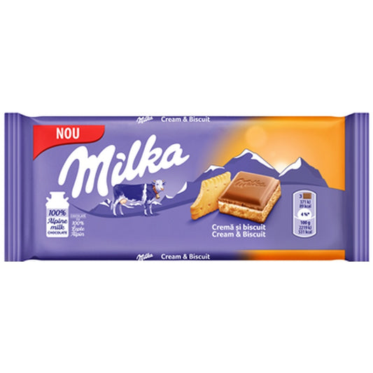 milka Ciocolata cu Crema de Lapte si Biscuiti 3 x 100 g
