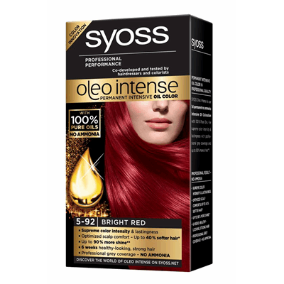 syoss Oleo Intense Vopsea de Par Nuanta 5-92 Rosu Stralucitor 100 ml - WALTI
