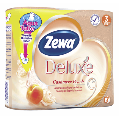 Zewa Deluxe Hartie Igienica Peach 4 bucati - WALTI