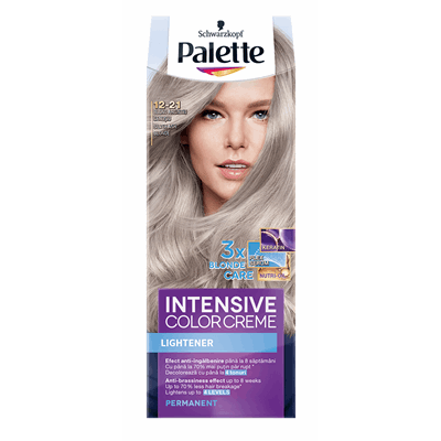 Palette Intensive Color Creme Decolorant pentru Par Nuanta 12-21 Blond Argintiu Cenusiu 110 ml - WALTI