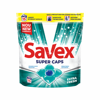 SAVEX Super Proaspat Detergent Rufe 15 Capsule - WALTI