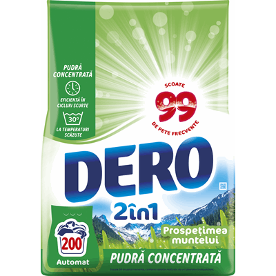 DERO 2 in 1 Detergent Rufe Prospetimea Muntelui 15 Kg - WALTI