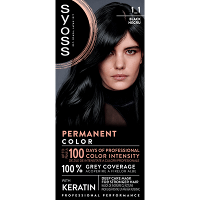 syoss Baseline Color Vopsea de Par Nuanta Black 115 ml - WALTI