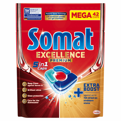 Somat Excellence Detergent Masina de Spalat Vase 42 Tablete - WALTI