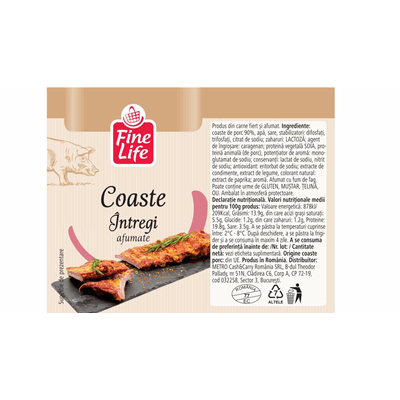 Fine Life Coaste Intregi Afumate cca 1 Kg