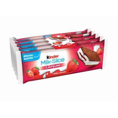 Kinder Milk-Slice Capsuni  28 g