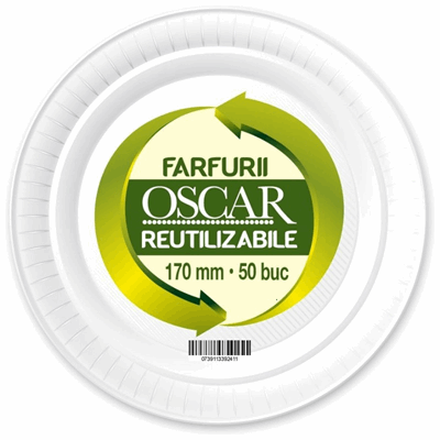 OSCAR 50 Farfurii Reutilizabile 17 cm