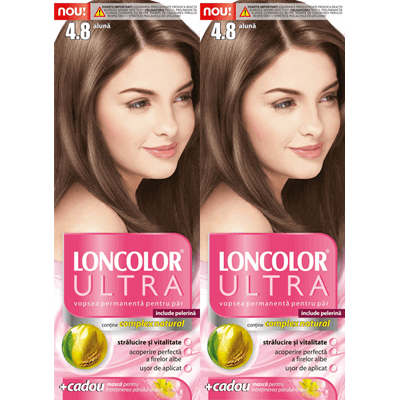 LONCOLOR ULTRA Vopsea de Par Nuanta 4.8 Aluna 2 x 100 ml - WALTI