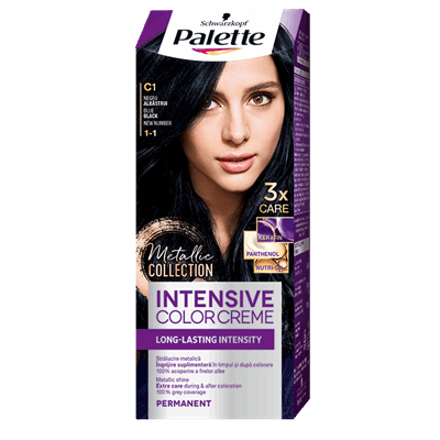 Palette Intensive Color Creme Vopsea De Par Nuanta C1 Negru Albastrui 110 ml - WALTI