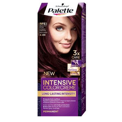 Palette Intensive Color Creme Vopsea De Par Nuanta RFE3 Brun Violet Intens 110 ml - WALTI