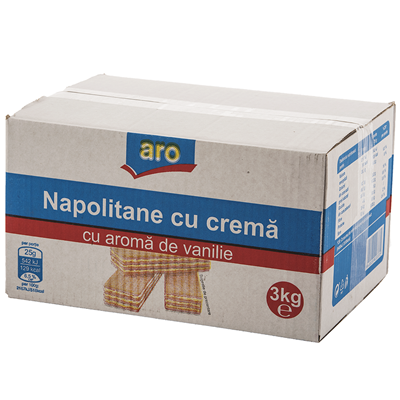 Napolitane cu Crema de Vanilie 3 Kg