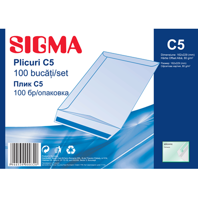 SIGMA Plic C5 Silicon 80G 100 bucatiati/ Silicon