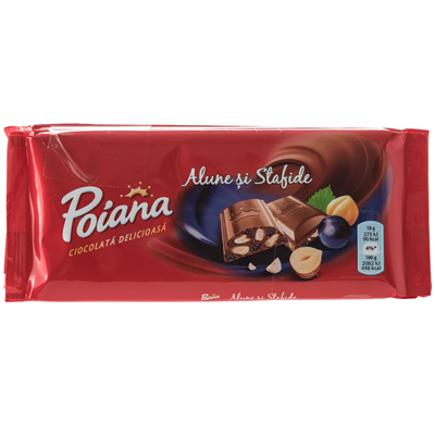 Poiana Ciocolata Alune si Stafide 5 x 90 g - WALTI