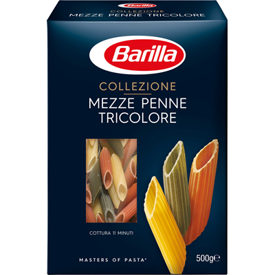 Barilla Mezze Penne Tricolore 500 g - WALTI