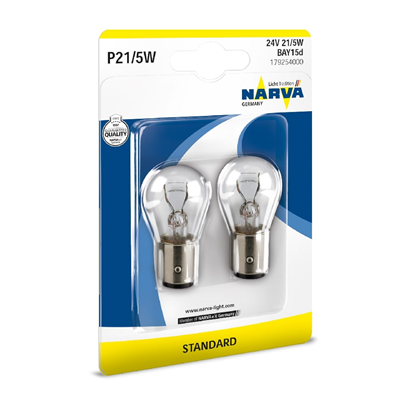 NARVA Set 2 Becuri Auto Frana P215W 12 V