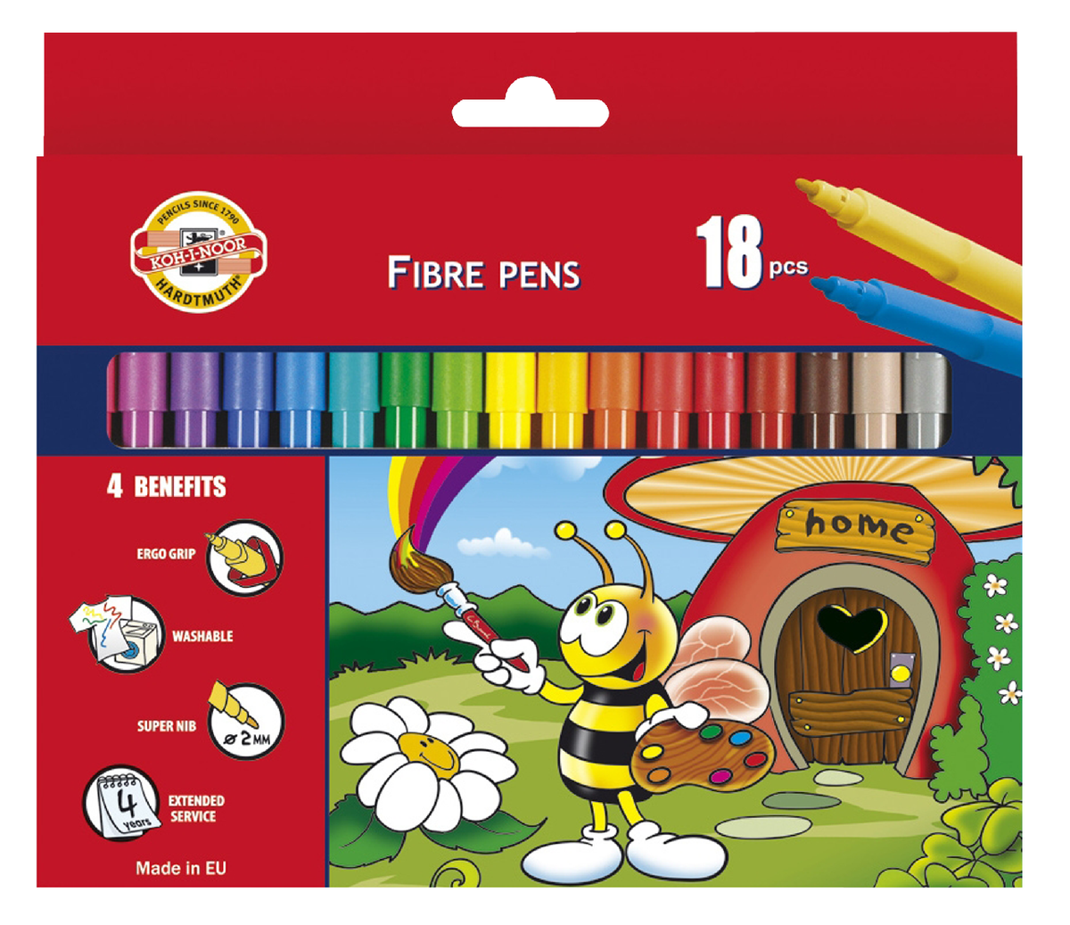 KOH-I-NOOR Dino/Bees Carioci Lavabile 18 bucati