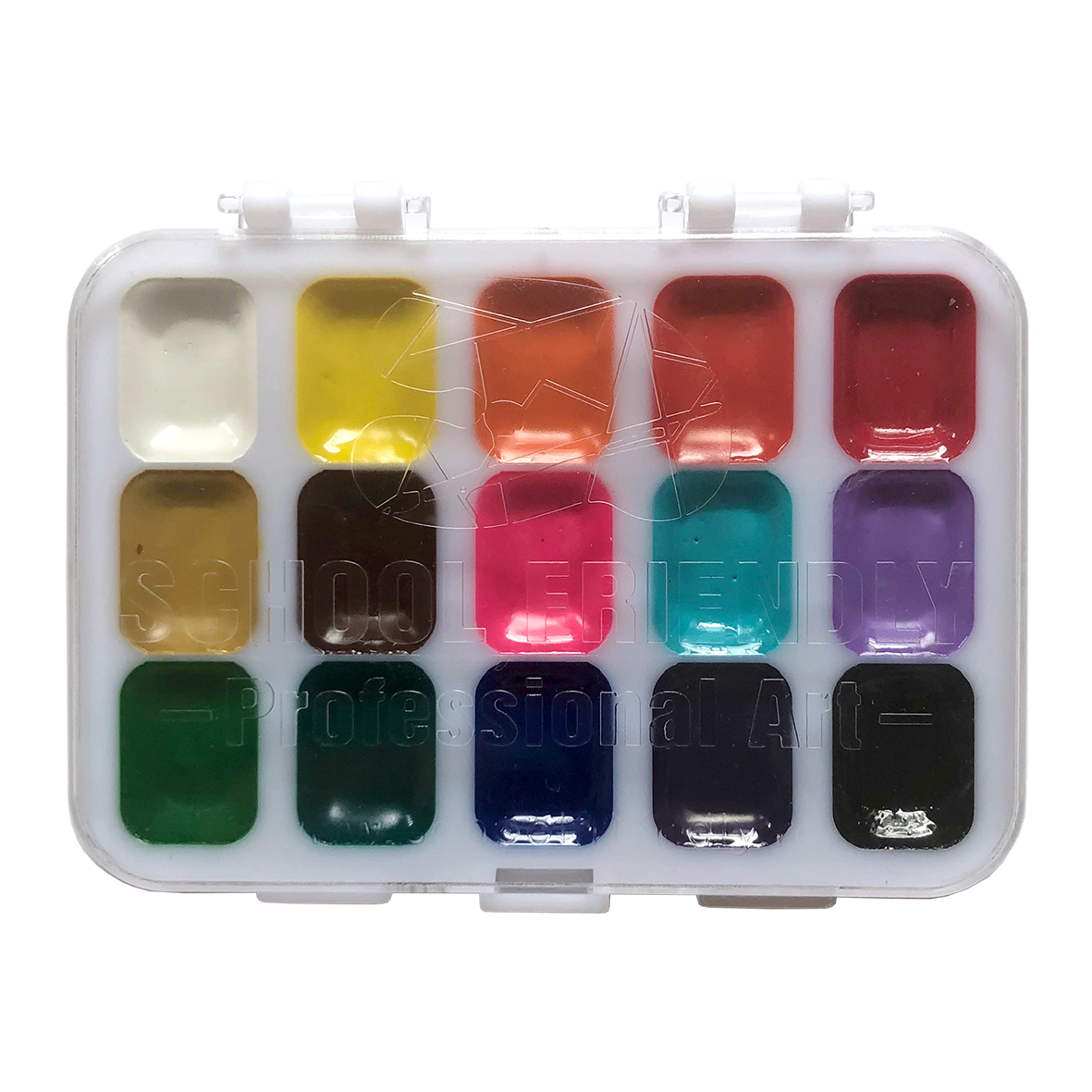 COLOUR KIDS Acuarele Semi-Uscate 15 Culori 50 g