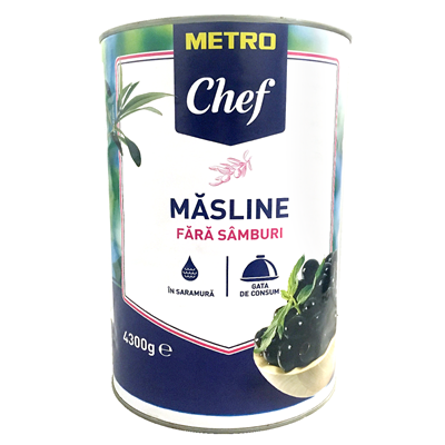 Chef Masline Negre fara Samburi Calibru 200-230 2 Kg