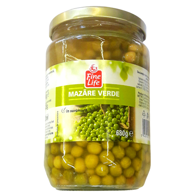 Fine Life Mazare Verde in Saramura 680 g - WALTI
