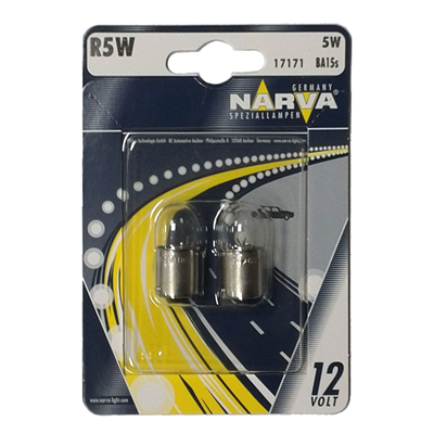NARVA Set 2 Becuri Auxiliare R5W 12 V