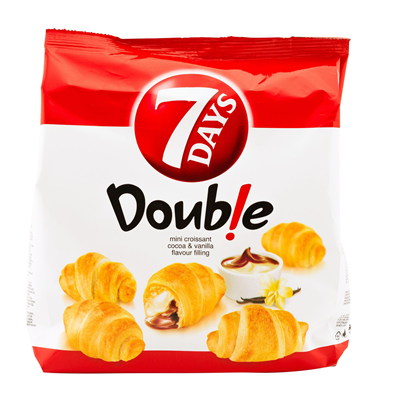 7 DAYS Croissant Mini Double Vanilie & Cacao 185 g - WALTI