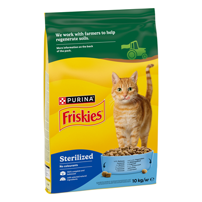Friskies Hu Pisici Sterile cu Somon si Legume 10Kg
