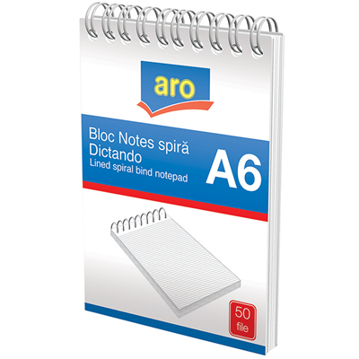 Bloc Notes Dictando A6 Cu Spirala 50 File