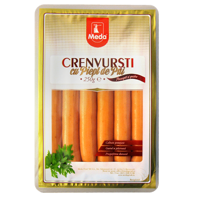 MEDA Crenvursti cu Piept Pui 250 g