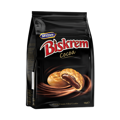 BISKREM Biscutii cu Crema de Cacao 160 g - WALTI