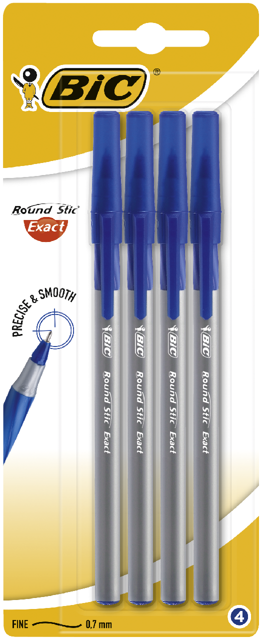 BiC Pix Round Stic Exact Albastru 4 bucati