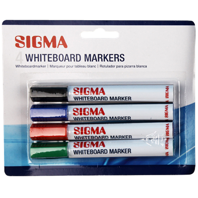 SIGMA Marker Whiteboard Asortat 4 bucati