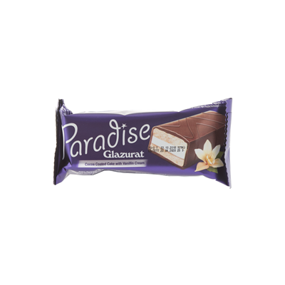 PARADISE Prajitura cu Glazura si Crema Vanilie 24 x 25 g - WALTI