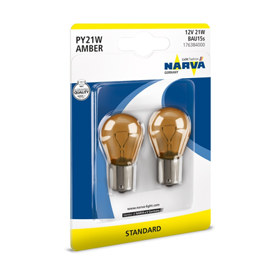 NARVA Set 2 Becuri Auxiliare PY21W 12 V