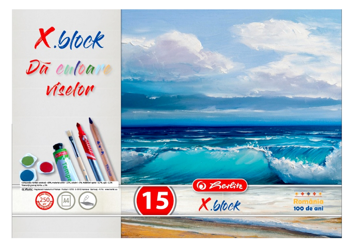 herlitz Bloc de Desen A4 15 file